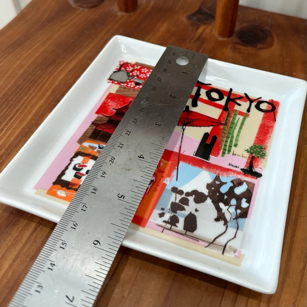 Crate & Barrel Road Trip Cities Square Plate Tokyo